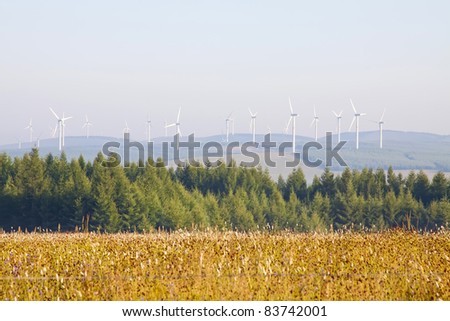 wind generators in grassland in chengde SaiHanBa, in China
