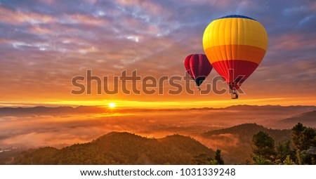 Similar – Foto Bild Sommerabend, Ballons über Neu-Ulm