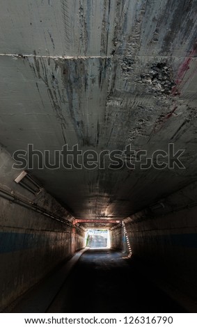 Urban Tunnel under the ground.