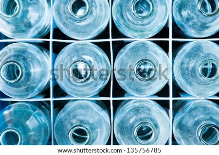 empty soda bottles are stored in the bottle used . Can be used as background