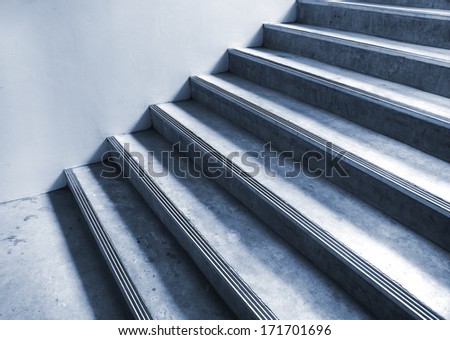Abstract concrete building stairway