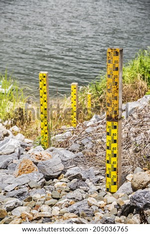 Water level at the dam