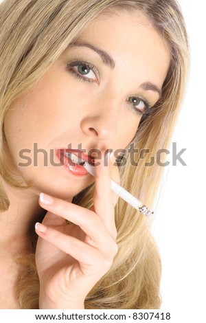 Sexy Blonde Smoking Stock Photo 8307418 : Shutterstock