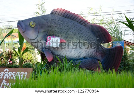 SINGBURI - DECEMBER 25: Fish Festival and one tombon one product (OTOP) of Sing Buri\'s the 18th on December 25, 2012 in Singburi, Thailand.