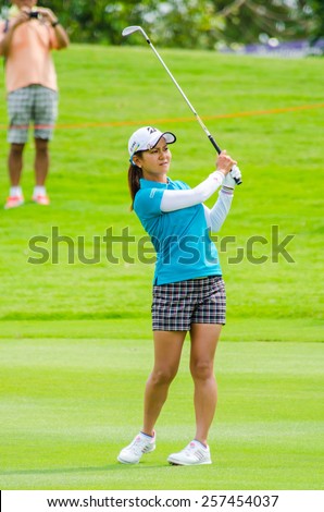 CHONBURI - MARCH 1: Ai Miyazato of Japan in Honda LPGA Thailand 2015 at Siam Country Club, Pattaya Old Course on March 1, 2015 in Chonburi, Thailand.