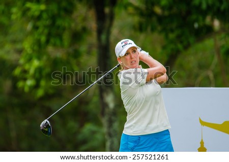 CHONBURI - MARCH 1: Cristie Kerr of USA in  Honda LPGA Thailand 2015 at Siam Country Club, Pattaya Old Course on March 1, 2015 in Chonburi, Thailand.