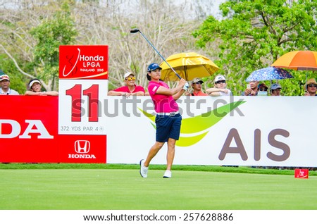 CHONBURI - MARCH 1: Yani Tseng of Chinese Taipei in Honda LPGA Thailand 2015 at Siam Country Club, Pattaya Old Course on March 1, 2015 in Chonburi, Thailand.
