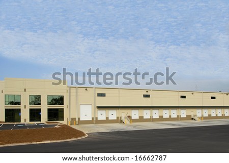 A new commercial warehouse for lease or sale