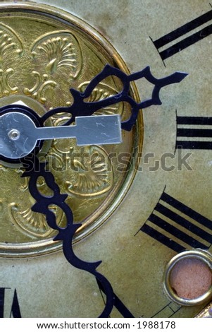 Antique Clock Face Close-Up
