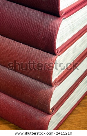 Stack of Red Reference Books