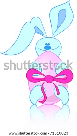 Easter bunny with Easter eggs