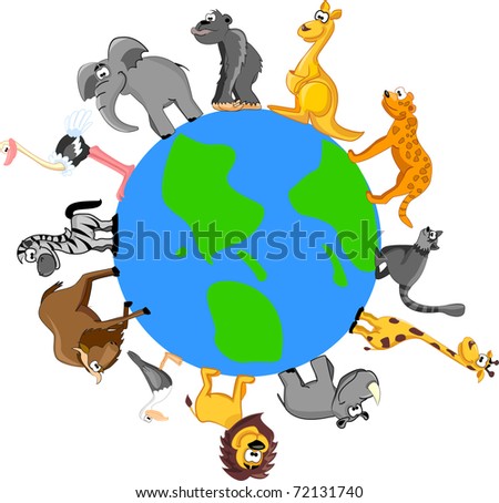 Animals Around The Globe, The Vector - 72131740 : Shutterstock