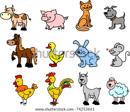 Set Of Icons Pets Stock Vector Illustration 74253661 : Shutterstock