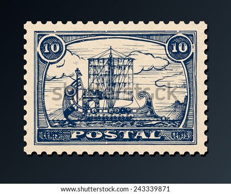 free vintage postage stamp