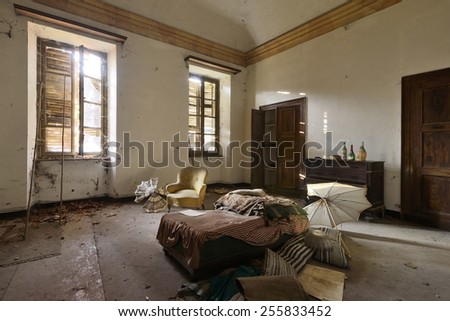 old abandoned bedroom