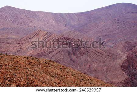 Morocco. Bizarre forms of the Atlas Mountains