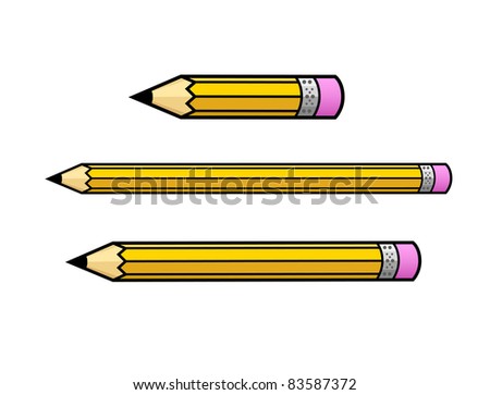 Illustrated Pencils In Various Lengths - High Resolution Jpeg Version ...