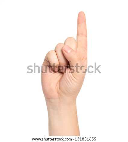 Isolated Male Hand Showing The Number One Stock Photo 131851655 ...