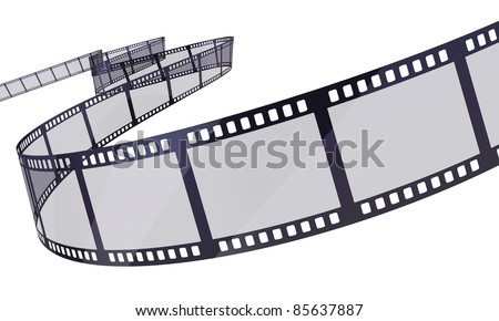 film strip (clipping path and isolated on white)