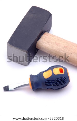 hammer and screwdriver Foto stock © 