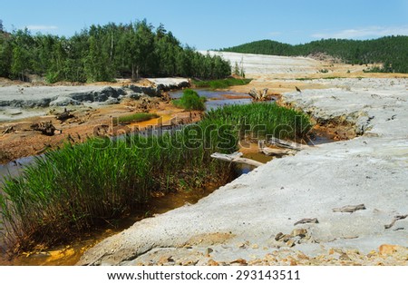 Environmental problem with the soil and water pollution, connected with copper manufacture