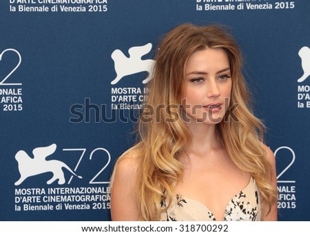VENICE, ITALY - SEPTEMBER 05: Amber Heard during the 72th Venice Film Festival 2015 in Venice, Italy