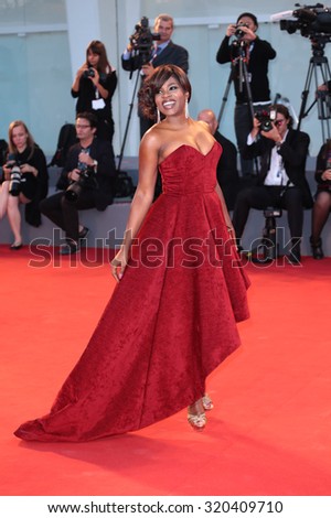 VENICE, ITALY - SEPTEMBER 10: Edwina Findley  during the 72th Venice Film Festival 2015 in Venice, Italy