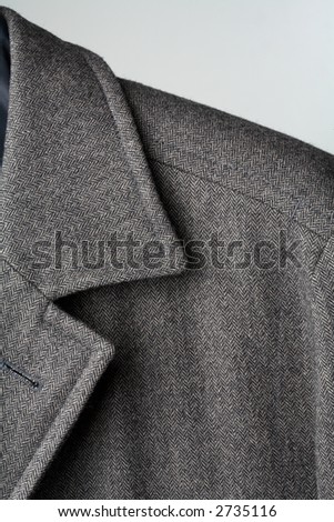 Detail of a high-quality wool winter coat