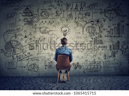 Similar – Image, Stock Photo Anonymous guy sitting on motorbike and admiring sea