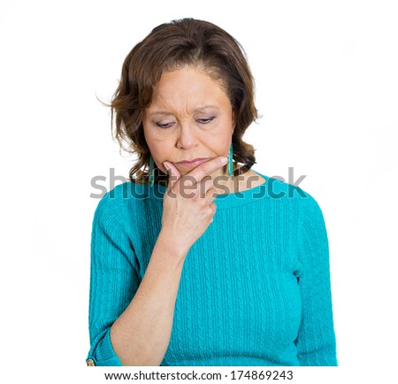 Similar – Image, Stock Photo Senior absorbed in thought