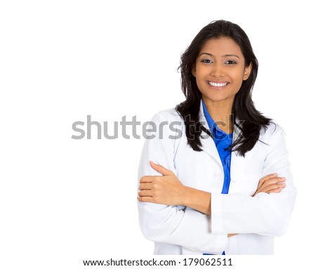 Similar – Image, Stock Photo Female scientist in white lab coat standing in the biomedical lab
