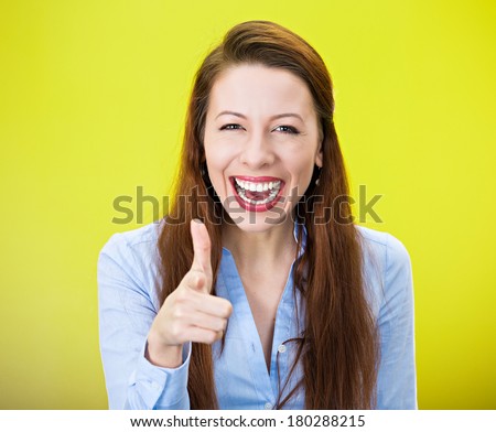 Similar – Image, Stock Photo Funny woman making silly face on street