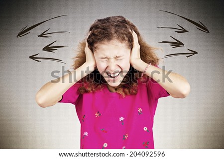 Closeup portrait angry upset, stressed little young girl, having nervous breakdown, screaming isolated black background. Negative human emotion facial expression, feeling attitude, reaction perception