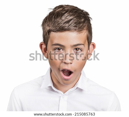 Closeup portrait handsome man shocked surprised in disbelief, wide open mouth eyes, jaw drop, blown away, isolated white background. Human emotions, facial expression, feeling, body language, reaction