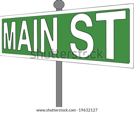 illustration of Main St sign