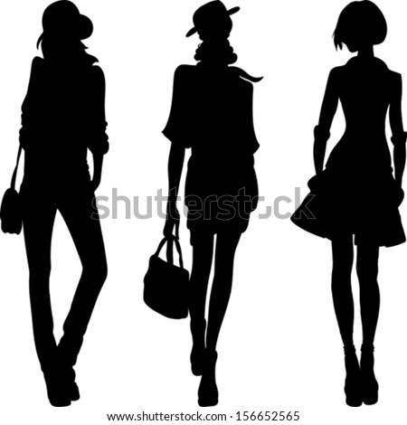 Fashion Silhouettes Free Vector / 4Vector