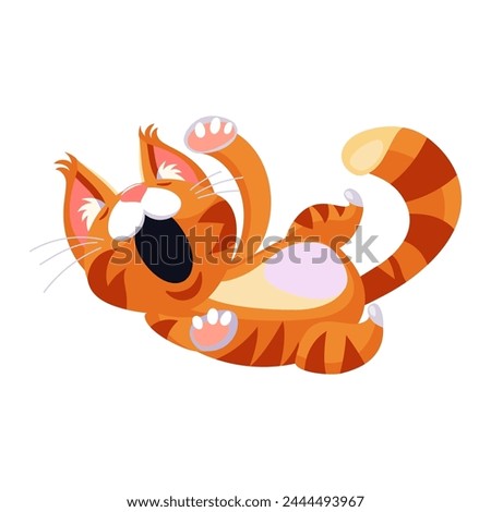 Similar – Image, Stock Photo Cat yawns Yawn flat cat