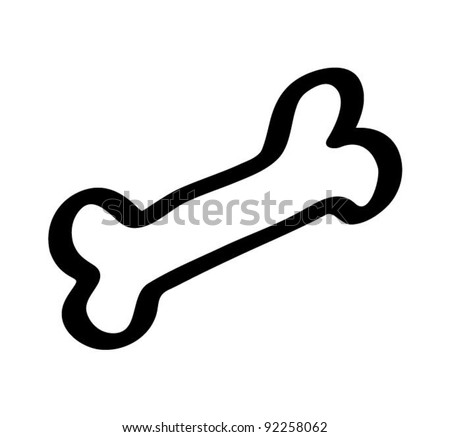 Bone Cartoon Stock Vector Illustration 92258062 : Shutterstock