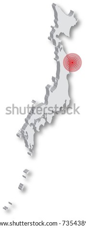 Japan Earthquake map