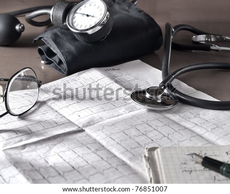 doctor\'s table during the break