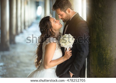 Similar – Image, Stock Photo the kiss Wedding Masculine