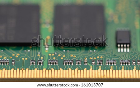 RAM (random access memory) close up
