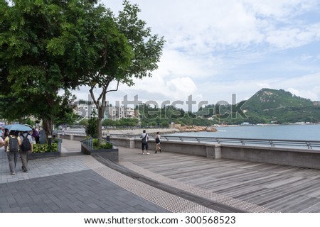 HONG KONG, CHINA - JUL. 27: Stanley on July 27, 2015 in Hong Kong. Stanley is a town and a tourist attraction in Hong Kong. It located on a peninsula on the southeastern part of Hong Kong Island.