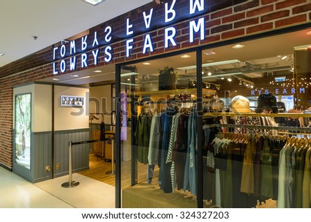 HONG KONG - 6 OCT 2015: LOWRYS FARM is a Japanese fashion brand for 20-30 women. It is owned by Adastria Co., Ltd.