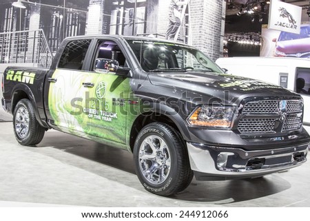 The 2016 Dodge Ram Pickup 1500 at The North American International Auto Show January 13, 2015 in Detroit, Michigan.