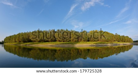 danube delta landscape in summer