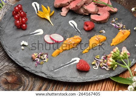 Assorted savoury holiday snacks on plate