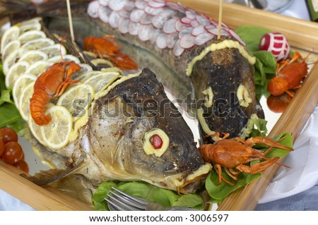 cooked fish with vegetables