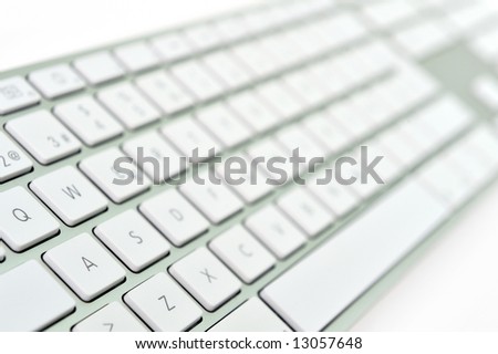 close-up of a white keyboard