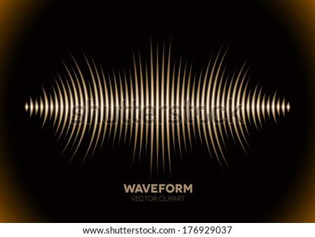 Sepia retro sound waveform with sharp peaks